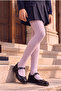 Girl's 20 Denier Knitted Patterned Pantyhose Lilac