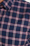 Men's Regular Fit Classic Cut Button Lapel Small Checkered Cotton Shirt - 6