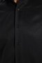 Men's Regular Fit Comfortable Cut Long Sleeve Cotton Easy-Iron Dobby Black Shirt - 3