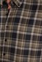 Regular fit comfortable cut buttoned collar long sleeve checkered cotton khaki men's shirt - 4