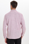 Men's Regular Fit Comfortable Cut 100% Cotton Linen Effect Plain Claret Red Shirt with Folded Sleeves - 9
