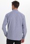 Men's regular fit classic cut button-down collar small check cotton grey shirt - 7