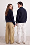 Lacivert Casual Regular Fit Couple/Çift Yarım Balıkçı Fermuarlı Yaka Kazak TMNAW22KZ1908 - 6