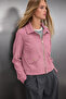 Pembe Fitted Kalıp Süet İnce Ceket Mont TWOAW26MO00016 - 2