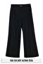 Petite Antrasit Beyaz Çizgili Geniş Paça Pantolon TWOAW27PL00096 - 6