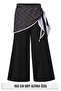 Petite Siyah Çıkarılabilir Şal Detaylı Geniş Paça Pantolon TWOAW27PL00097