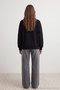 Siyah Relaxed/Rahat Kalıp Basic Reglan Kol Bisiklet Yaka Örme Sweatshirt TWOAW24SW00104 - 5