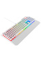 Hydra R6 Full Color RGB LED Gaming Pro Red Switch Mekanik Klavye - Beyaz - 2
