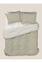 Lora sage duvet cover set 200x220 cm khaki