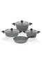 Mastercook 7 Parça Granit Tencere Seti Gri - 3