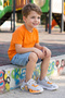 Kids Ds Rp38 Smoked Orange Children's Sneaker Daily Sports Velcro Shoes - 8