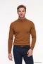 Men's Cinnamon Non-Pilling Standard Fit Normal Cut Half Turtleneck Knitwear Sweater - 2