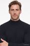 Men's Navy Blue Non-Pilling Standard Fit Normal Cut Half Turtleneck Knitwear Sweater - 6
