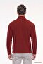 Men's Claret Red Anti-pilling Non-Pilling Heat-Protecting Standard Fit Stand-Up Collar Fleece Sweatshirt - 6