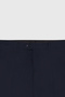 Men's Navy Blue Comfort Fit Relaxed Cut Flexible Classic Trousers with Side Pockets - 10