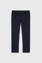 Men's Navy Blue Comfort Fit Relaxed Cut Flexible Classic Trousers with Side Pockets - 12