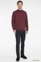 Men's Burgundy Cotton Standard Fit Regular Cut Half Turtleneck Sweatshirt - 2