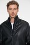 Men's Black Standard Fit Regular Cut Shirt Collar Slim Padded Coat - 3