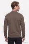 Men's Khaki Cotton Standard Fit Regular Cut Half Turtleneck Sweatshirt - 3