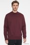 Men's Burgundy Cotton Standard Fit Regular Cut Half Turtleneck Sweatshirt - 6