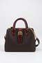 Box Bitter Brown Croco Handle Removable Strap 2 Compartment Snap Zipper Closure Hand and Shoulder Bag - 3