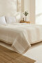 White Coll Rise 100% Cotton Linen Double Pique Set Beige - 2
