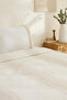 White Coll Rise 100% Cotton Linen Double Pique Set Beige - 8