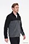 Men's Black-Light Melange Anti-Pilling Non-Pilling Standard Fit Stand-up Collar Fleece Sweatshirt