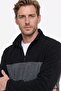 Men's Black-Light Melange Anti-Pilling Non-Pilling Standard Fit Stand-up Collar Fleece Sweatshirt - 5