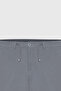 Men's Gray Slim Fit Slim Fit Waist Tie Side Pocket Seersucker Patterned Trousers - 12
