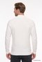 Men's Ecru Cotton Standard Fit Regular Cut Half Turtleneck Patterned Knitwear Sweater - 5