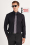 Men's Regular Fit Non-Iron 100% Cotton Eco-Friendly Ecotex Certified Black Shirt