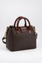 Box Bitter Brown Croco Handle Removable Strap 2 Compartment Snap Zipper Closure Hand and Shoulder Bag - 5
