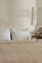 White Collection Delisa 100% Cotton Linen Double Pique Set Cream - 6