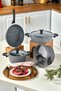 Mastercook 7 Parça Granit Tencere Seti Gri