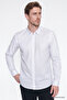 Men's White-Grey 100% Cotton Slim Fit Classic Collar Printed Shirt - 2