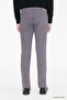 Men's Anthracite Non-Wrinkle Slim Fit Slim Cut 5-Pocket Cotton Canvas Flexible Casual Trousers - 3