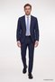 Men's Navy Blue Slim-Fit, Tapered-Cut, Notched-Lapel Suit - 7