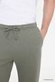 Men's Khaki Cotton Diagonal Patterned Jogger Pants with Elastic Waist, Standard Fit, Regular Cut - 5