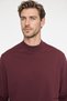 Men's Burgundy Cotton Standard Fit Regular Cut Half Turtleneck Sweatshirt - 3