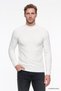 Men's Ecru Cotton Standard Fit Regular Cut Half Turtleneck Patterned Knitwear Sweater - 2