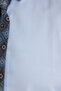 Men's Slim Fit Non-Iron Cotton Tie Collar Long Sleeve Blue Shirt - 3