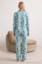 Turkuaz %100 Pamuklu Kış Yılbaşı Temalı Örme Pijama Takımı THMAW22PT1211 - 3