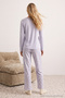 Lila %100 Pamuklu Çiçekli Örme Pijama Takımı THMAW25PT00187 - 4