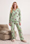 Green-Multicolor Panda Pattern Knitted Pajamas Set Thmaw26Pt00049 - 4