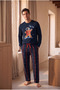 Men's Breadman Patterned Sweatshirt Pajama Top Navy Blue - 2