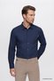 100% Cotton Regular Fit Regular Cut Navy Blue Shirt - 3