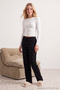 Black-White 2-Pack Heart Fleece Winter Knitted Pajama Bottoms Thmaw25Pj00004 - 5