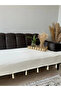 Tasseled Shawl Model Sofa Cover Ecru 100X230 |   100% Cotton Knitted, Non-Slip, Decorative Home Textile - 3
