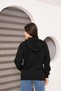 Oversize Winter Sweatshirt with Zipper, Fleece Lining, Hood, and Kangaroo Pocket. Hoodie Jacket - 3